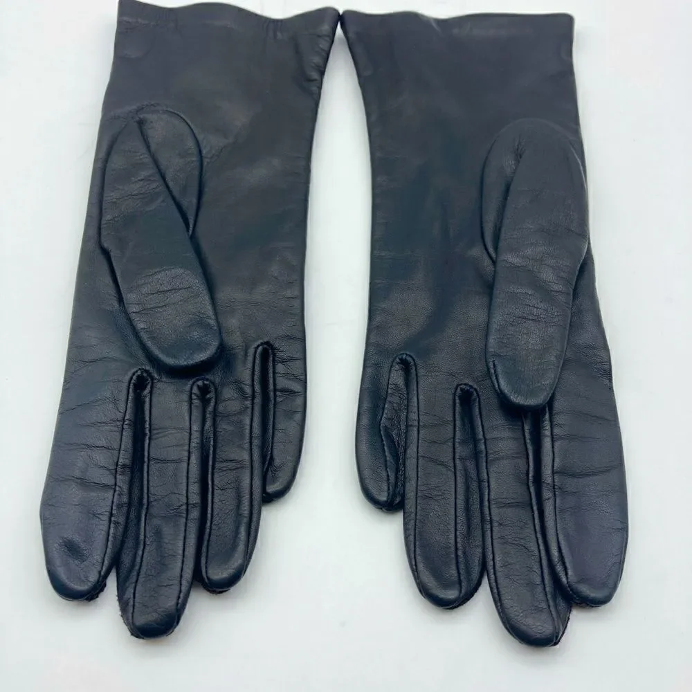 Grandoe Leather Gloves Size 7 Black Color Like New